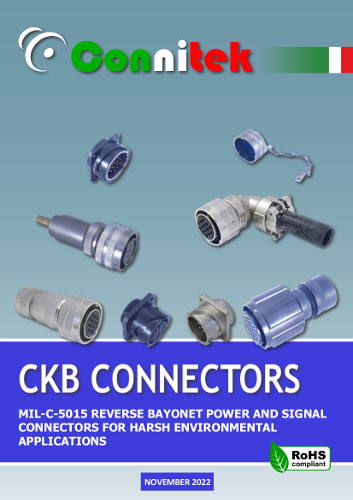 Catalogo Connitek CKB-CKBS connettori di potenza a baionetta MIL-DTL-5015 Militare - Industriale (48.39 MB)